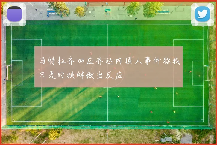 马特拉齐回应齐达内顶人事件称我只是对挑衅做出反应